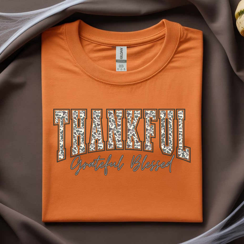 Camo Thankful Grateful Blessed