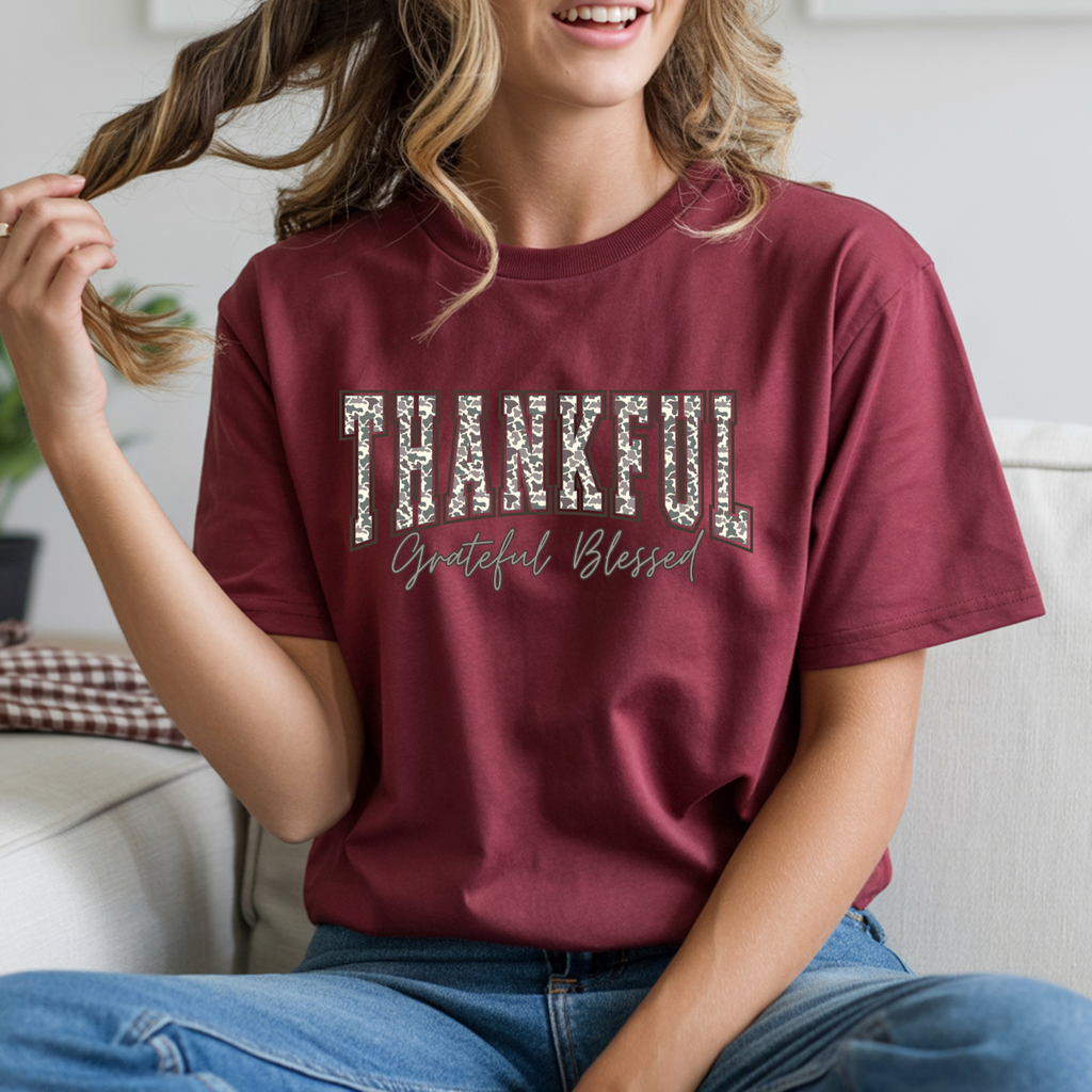 Camo Thankful Grateful Blessed